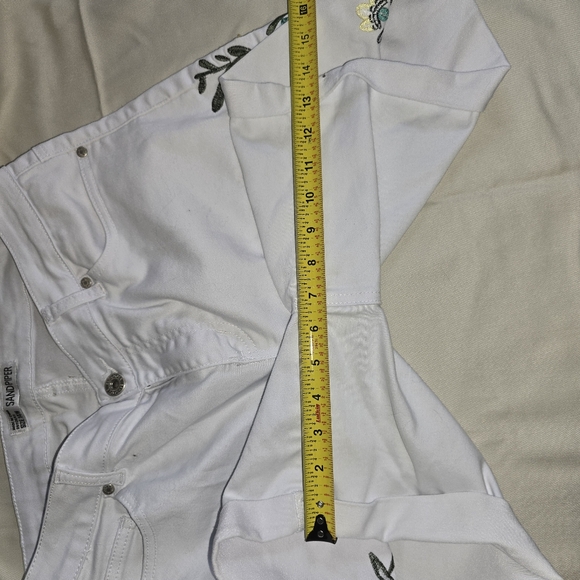 Sandpiper sz 14W White embroidered floral shorts with a boho vibe Vacation Beach - Picture 15 of 16